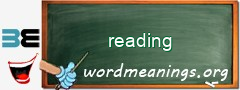 WordMeaning blackboard for reading